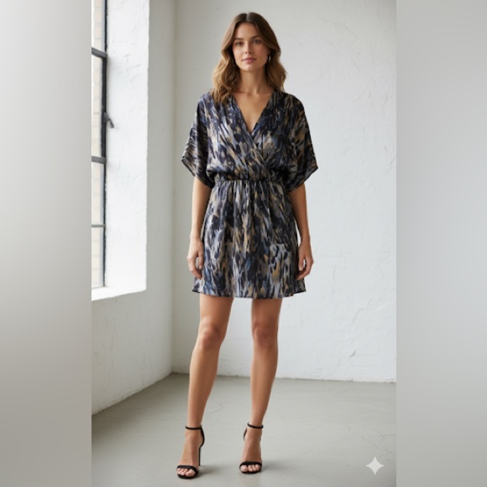ULLA JOHNSON Silk Animal Print Watercolor mini Dress size 2 designer
